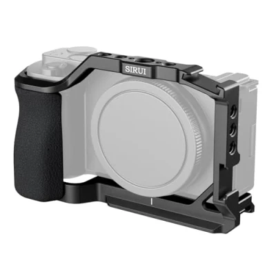 Immagine di SIRUI ZV E10 Cage Gabbia con Manico in Silicone, per Fotocamera Sony Piastra a Sgancio Rapido Integrata Arca Swiss, Scarpe Fredde, e Fori Filettati da 1/4&quot; 3/8&quot;, SC