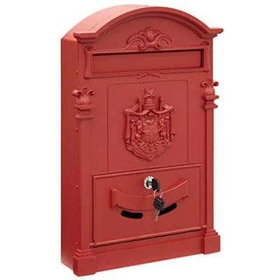 Immagine di ARREGUI Residencia Maxi D 2152/R Cassetta Postale Individuale Di Stile Classico in Alluminio, Grandi Dimensioni, della Posta da Parete, Dimensione L (Riviste e Buste C4), Rosso