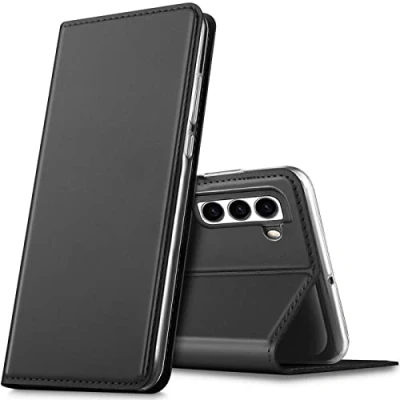 Immagine di Verco Custodia a libro per Samsung Galaxy S23 Plus, con chiusura magnetica, + 5G, colore: nero