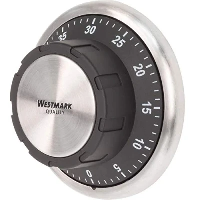 Immagine di Westmark Timer da cucina, Meccanico, Magnetico, 1 60 minuti, Acciaio inox/Plastica, Redondo, Antracite/Argento, 10922260