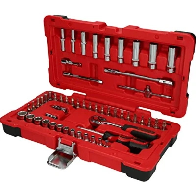 Immagine di KS Tools, Chiave a bussola + esagonale, Set di prese 1/4&quot; CHROMEplus, 54 pezzi, trazione laterale (14 mm, 9 8 6 13 4 10 5 12 11 7 mm)