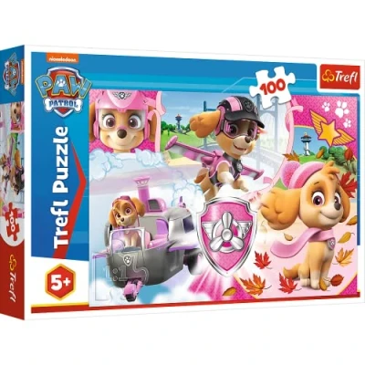 Immagine di Trefl 100 Elementi, Skye in azione, per Bambini dai 5 Anni Puzzle, Colore Aktion PAW Patrol, 16368