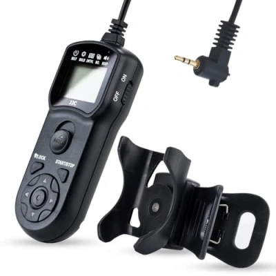 Immagine di JJC Telecomando Intervallometro Scatto Remoto LCD Timer con Treppiedi del Morsetto per Fujifilm GFX100 GFX 50R X PRO3 H2 H2S T5 T4 T3 T30 X100V X100F A7 etc. Sostituzione Fuji RR 100
