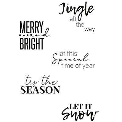 Immagine di Sizzix Timbri trasparenti 5PK Festive Sentiments #2 da Olivia Rose 664938 Capitolo 3 2022, One Size
