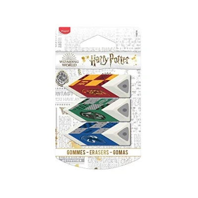Immagine di Maped Set di 3 gomme piramidali maggiore precisione e comfort Gomma bianca Licenza Harry Potter