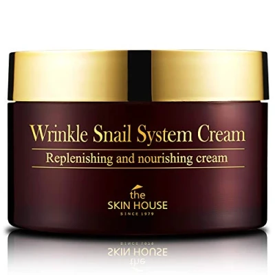 Immagine di THE SKIN HOUSE since 1979 crema antirughe Snail System (3,38 once liquide / 100 ml), antirughe, antietà, idratante alla bava di lumaca, elasticità della pelle, viso notte