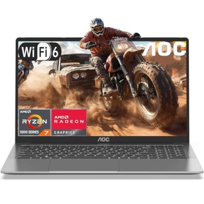 Immagine di AOC PC Gaming Portatile AMD Ryzen 7 5825U,RAM 16GB SSD 512GB (fino a 4 TB),16,1 pollici Notebook, Radeon Vega 8, Tastiera Retroilluminata Computer Portatile, BT5,2/WiFi 6 BATTERE Core i7