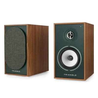 Immagine di Triangle Diffusori Attivi BOREA BR02 Connect da Libreria Bluetooth con Amplificatore 2x 50W Audio HD Ingressi PHONO/Piatto TV Arc &amp; USB 176 x 310 274 mm Verde (Coppia)