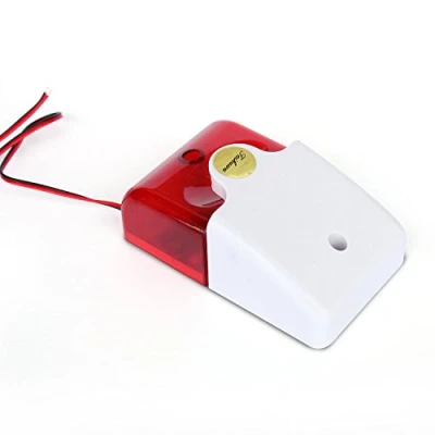 Immagine di Taikuwu Allarme acustico con luce stroboscopica, cavo, sistema di sicurezza domestica, per casa, azienda, comunità, magazzino, 12 V, 105 dB