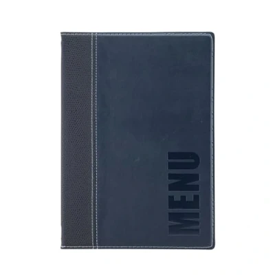 Immagine di SECURIT Porta Menu Linea Trendy Per Caffè, Ristoranti, Bar Similpelle Formato A5 1 Doppio Inserto Incluso Colore Blu