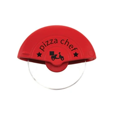 Immagine di Fackelmann Rotella Taglia Pizza, Acciaio, Rosso/Argento