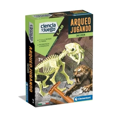 Immagine di Clementoni Archeogiocando Smilodon fosforescente Scienza Gioco Scientifico, Multicolore, Medio (55544)