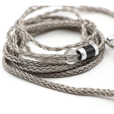 Immagine di Linsoul Tripowin Zonie 16 Core Silver Plated Cable SPC Earphone for BL03 TRN V90 V80 AS10 ZS10 ZS6 ES4 ZST ZSR iems(2pin 0.78, 2.5mm, Grey)