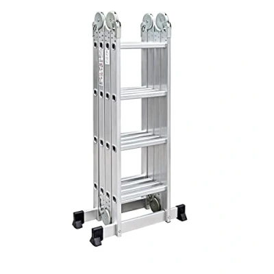 Immagine di TREPPE Scala articolata pieghevole, multifunzione, in alluminio, 4 x gradini 4,7 m