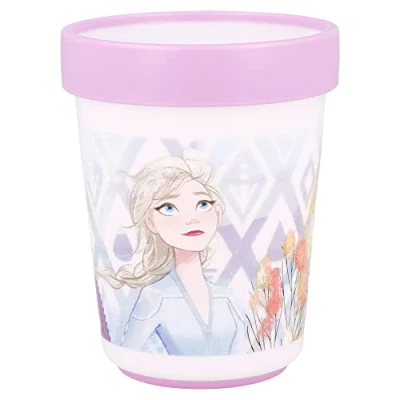 Immagine di Stor Bicchiere Antiscivolo Premium Bicolore 260 ml Frozen II Elements, Multicolore, Estándar