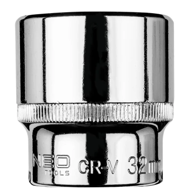 Immagine di NEO TOOLS 08 432 Serie di bussole 1/2 32 mm Acciaio al cromo vanadio Esagonale
