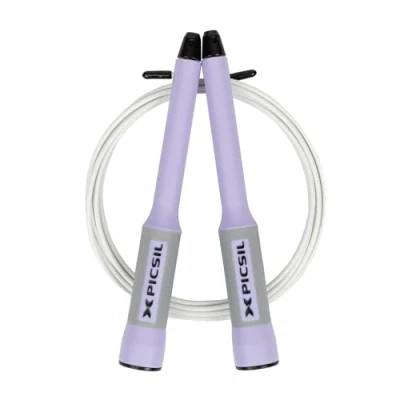Immagine di PICSIL Sphinx Corda da Salto Veloce, Rotazione a 360, Sistema Doppio Cuscinetto, Realizzata in ABS, Ideale per Allenamento Casa, Boxe, Fitness e Condizionamento, Unisex (Viola)