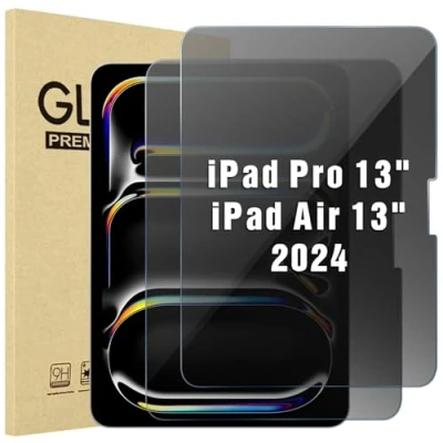 Immagine di ProCase Pellicola Privacy iPad Pro 13 Pollici (M4) 2024 [A2925 A2926 A3007], Vetro Temperato 7 Generazione 2 Pezzi