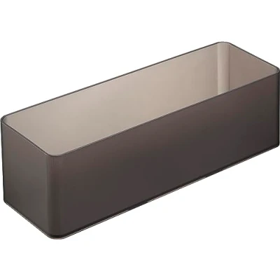 Immagine di Yamazaki 3647 TOWER Set organizer impilabile L profondo x2, nero, Resina PS, minimalista, 8 x 24 7.2 cm