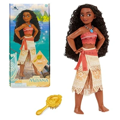 Immagine di Disney Store Bambola Ufficiale Classica Vaiana per Bimbi, 26,5 cm, Include Spazzola con Dettagli modellati, Completamente posizionabile Vestito Classico Bimbi dai 3 Anni in su