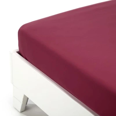 Immagine di Caleffi Lenzuolo inferiore Cotone Tinta Unita Matrimoniale Bordeaux