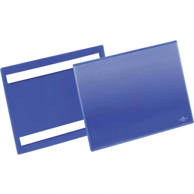 Immagine di Durable 179507 Tasca per etichette, autoadesiva Blu scuro (L x A) 223 mm 163 DIN A5 orizzontale