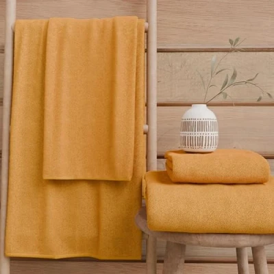 Immagine di PETTI Artigiani Italiani Asciugamani Bagno in 100% Spugna di Cotone, Set 1+1, 2 Pezzi 1 Asciugamano Viso e Mani, Arancione