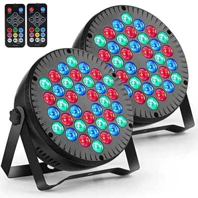 Immagine di Par Led, Faro Led RGB 36W con 36 Luci Colorate comando DMX e Telecomando per Feste, Discoteca, Eventi live, Concerti, Band 2Pcs