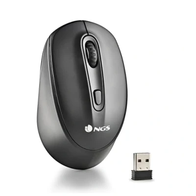 Immagine di NGS Smog RB Mouse Multidispositivo Wireless Ricaricabile con Illuminazione a LED, Tecnologia Bluetooth 3.0/5.0, 2.4Ghz, Portata 10M, Durata della Batteria 50 Ore, Nero