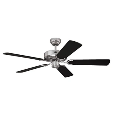 Immagine di 78370 Ventilatore da Soffitto per Interni Cyclone 132 cm in Nichel Spazzolato