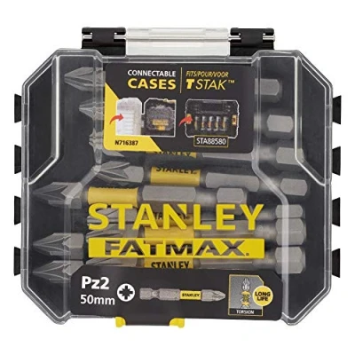 Immagine di Stanley fatmax sta88572 xj set di inserti per avvitatura a impulsi da 50 mm pz2 sfusi 10 pezzi