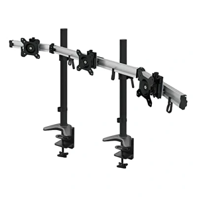 Immagine di Braccio per monitor 3 volte HFTEK supporto da tavolo schermi 15 27 pollici con VESA 75/100 (MP230C 90N)
