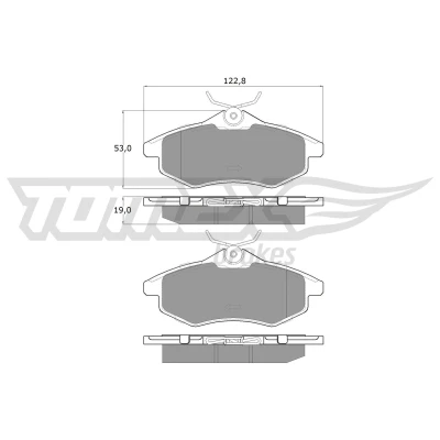 Immagine di TOMEX brakes TX 13 28 Kit pastiglie freno Assale anteriore CITROËN: C3 I Hatchback, C2 Enterprise