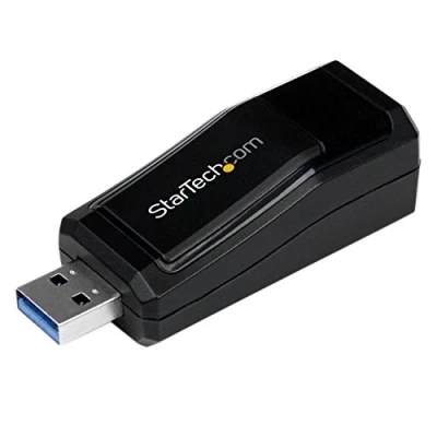 Immagine di StarTech.com Adattatore USB 3.0 a Gigabit Ethernet RJ45, Scheda di rete NIC esterna LAN 10/100/1000 Mbps (USB31000NDS)