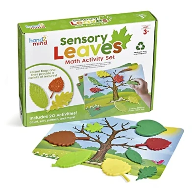 Immagine di Learning Resources Set di Attività Matematiche Foglie Sensoriali, Gioco con i motivi, Puzzle forme, Schede blocchi e Ordinamento, Contare &amp; prescolari, 3+, Multicolor, 94460