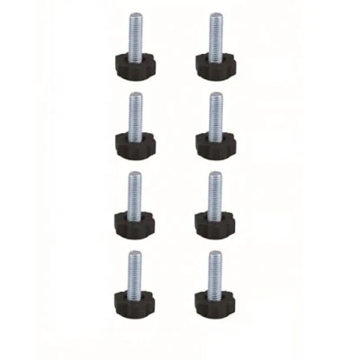 Immagine di cyclingcolors 8x viti zigrinate M8 x 30 piedi mobili con bulloni filettati Gambe Vite Regolabile piedini di livellamento