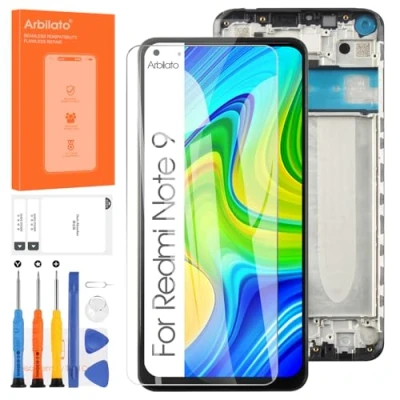 Immagine di Arbilato Schermo per Xiaomi Redmi Note 9 di Ricambio 10X 4G Display LCD M2003J15SG,M2003J15SC Touch Screen Digitizer Assembly