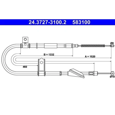 Immagine di ATE 24.3727 3100.2 Cavo Freno 1520