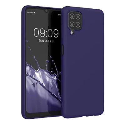 Immagine di kwmobile Custodia Compatibile con Samsung Galaxy A12 Cover Back Case per Smartphone in Silicone TPU Protezione Gommata deep ocean