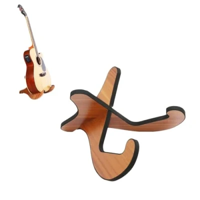 Immagine di Supporto per Strumenti in Legno,Supporto Chitarra,Supporto Ukulele,Pieghevole Staffa Ukulele,Stand Ukulele,Supporto Ukulele Pieghevole,Supporto Musicali Staccabile a Forma di X