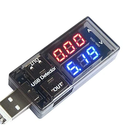 Immagine di ARCELI Caricatore USB Medico corrente di carica Rilevatore Voltmetro Voltometro Amperometro Multimetro Tester Misuratore mobile Monitor Indicatore Display a LED CC