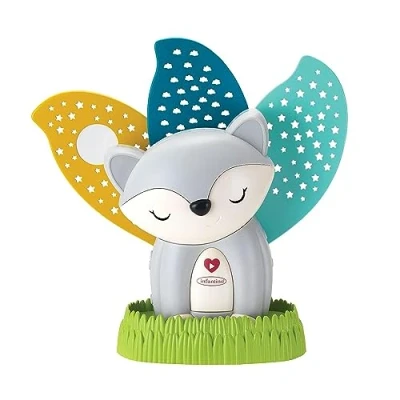 Immagine di Infantino Proiettore musicale 2 in 1 con ciuccio e Luce notturna per bambini Proiezioni colorate animate lenitiva 5 ninne nanne 3 suoni della natura