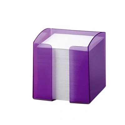 Immagine di Durable 1701682992 Portamemo Trend, 800 Foglietti Bianchi, Formato 90 x 90, Apertura sul Lato Frontale, 100 105 mm, Viola Traslucido