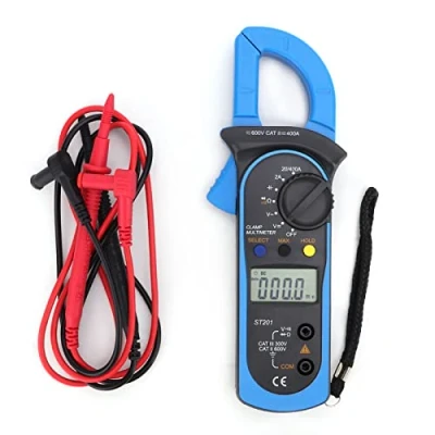 Immagine di ST201 Morsetto Multimetro Digitale Automatico DC/AC Tester Diodo Resistenza Tensione (Blue)