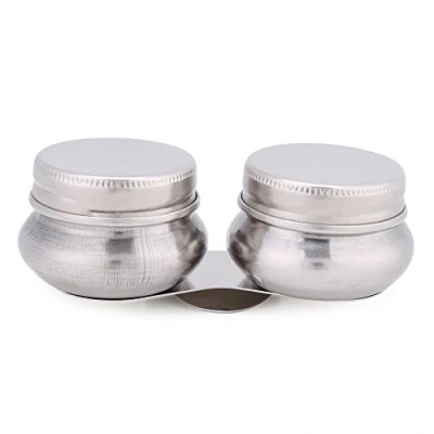 Immagine di Telituny Contenitore per solvente di trementina Megilp in Acciaio Inossidabile a Doppia Tazza con Coperchio