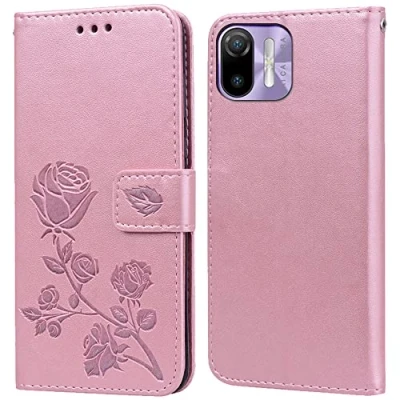 Immagine di PKQTOP Cover per Ulefone Note 6P/Note 6 Custodia,Carta Fessura, Supporto Stand,Silicone TPU,Flip Protettiva Case 6P(6.1&quot;)