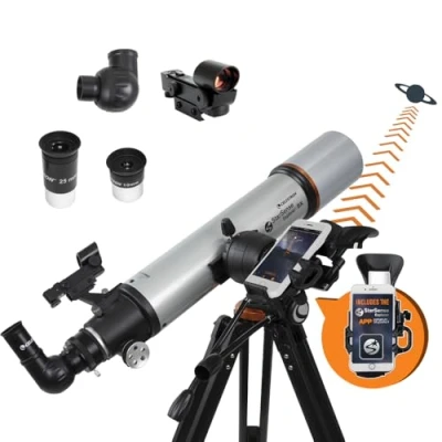 Immagine di Celestron 22460 Telescopio rifrattore StarSense Explorer DX 102AZ con applicazione per smartphone, compatibile iPhone/Android, grigio