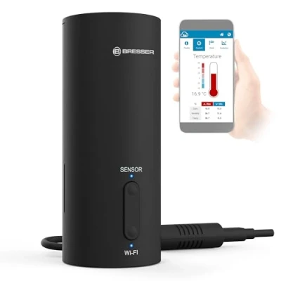Immagine di Bresser gateway WiFi El Niño per sensori compatibili 5 in 1 e 7 1, upload dati meteo, termoigrometro, barometro