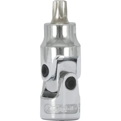 Immagine di KS Tools, Chiave a bussola + esagonale, Presa bit articolata da 1/4&quot; CHROMEplus