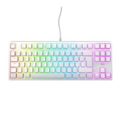 Immagine di CHERRY XTRFY K4V2 TKL, Tastiera Da Gioco Cablata Senza Tastierino Numerico, Layout Pan Nordico QWERTY, Illuminazione RGB, Interruttori MX2A RED, Bianco, QWERTY